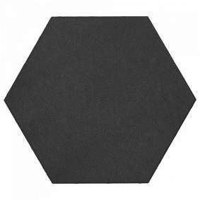 Soft Comfort zeskant hexagon 60/52,5x30x4 cm nero